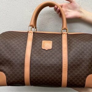 Vintage Celine Brown Macadam 45 Travel Totes